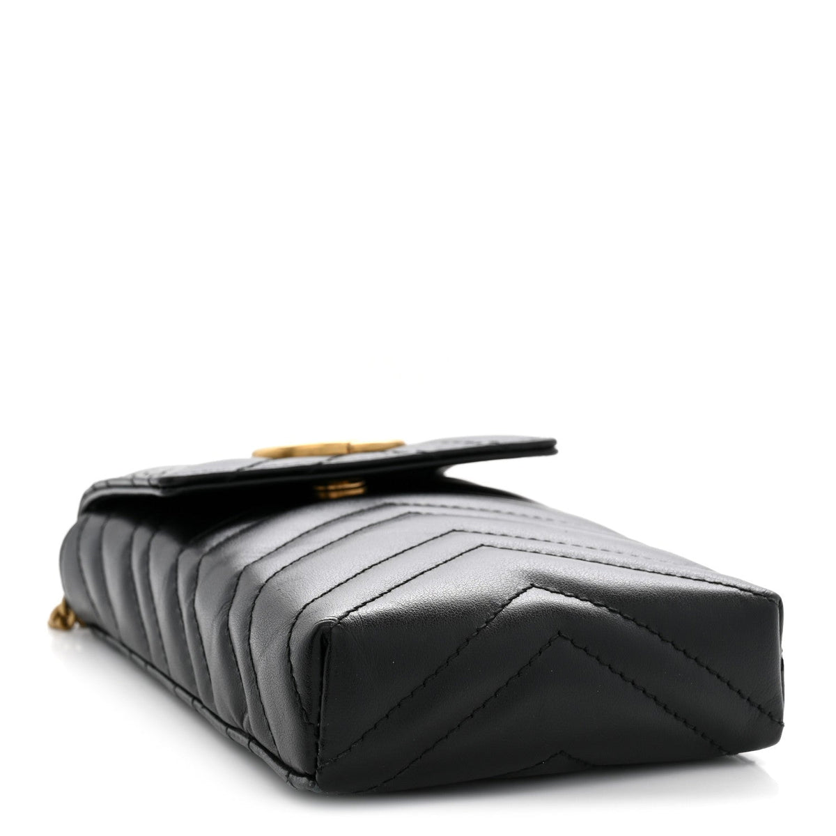 Calfskin Small GG Marmont Phone Crossbody Bag Black