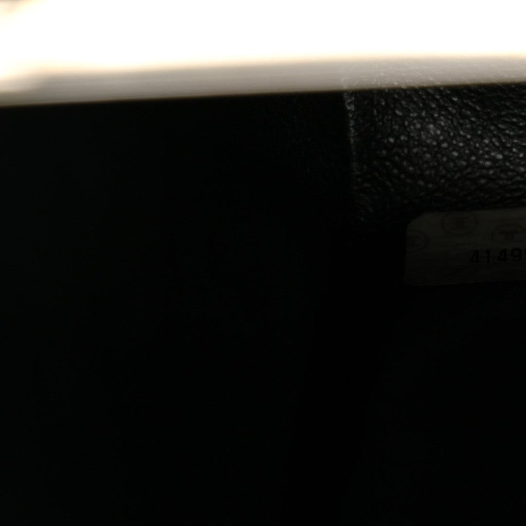 Patent Quilted Vanity Clutch Black