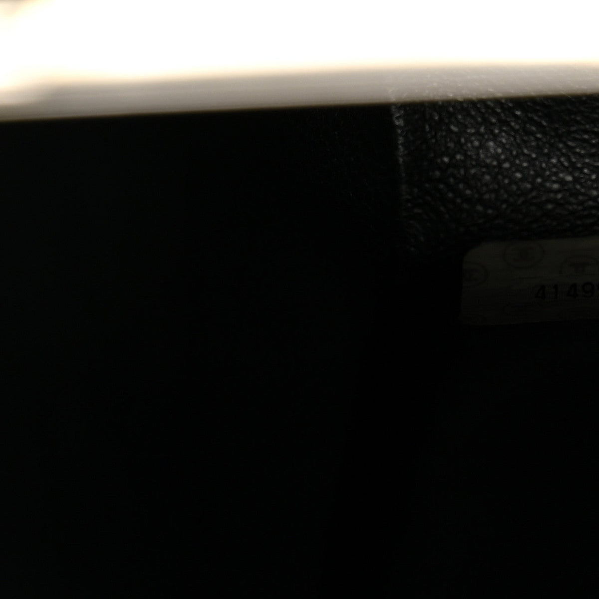Patent Quilted Vanity Clutch Black
