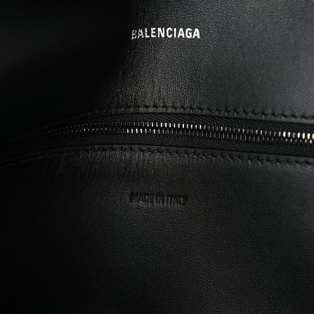 Grained Calfskin Monochrome M Downtown Shoulder Bag Black
