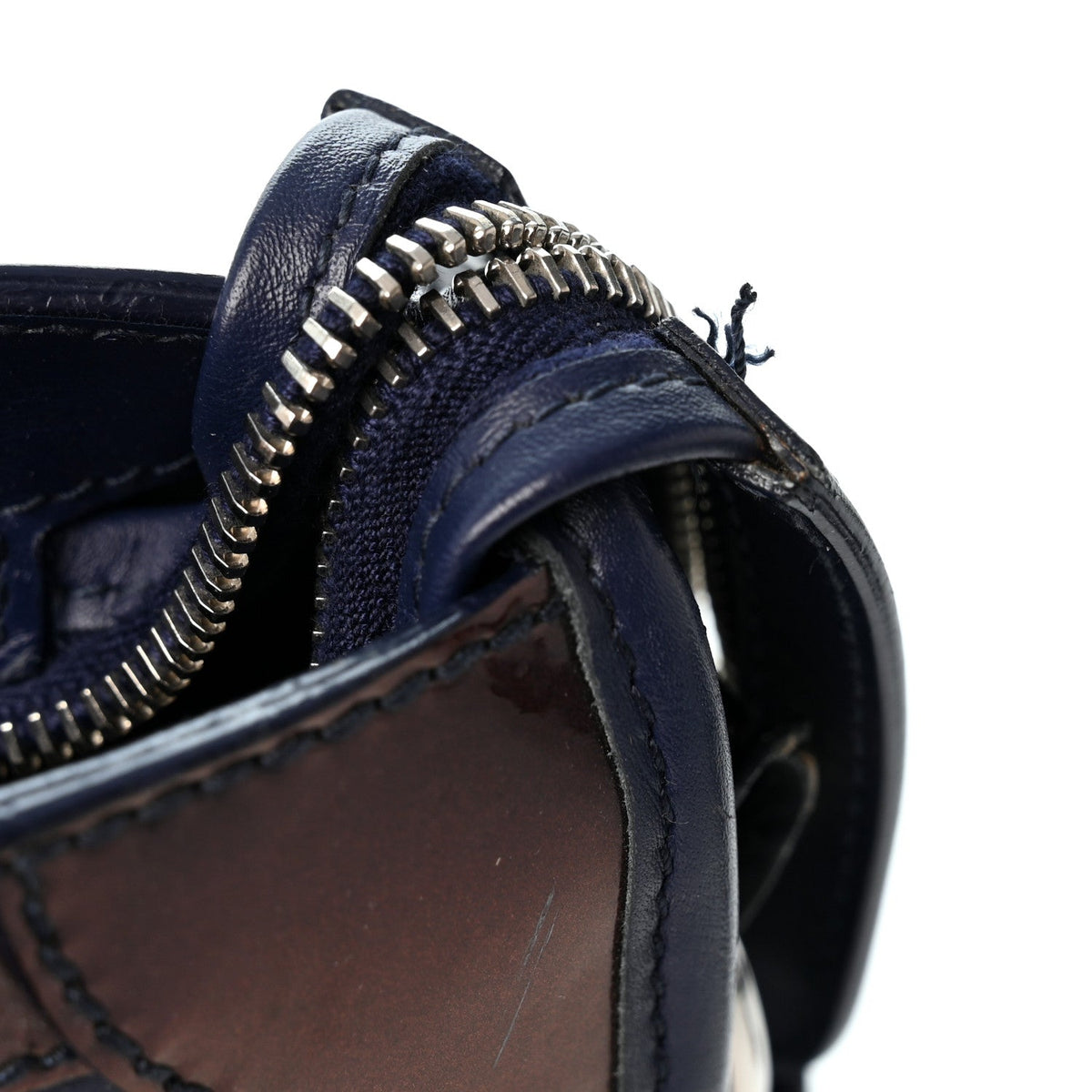 Smooth Calfskin Metallic Patent Giant 12 Silver Hardware Mini City Ultraviolet