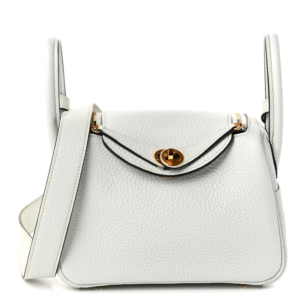 Taurillon Clemence Mini Lindy 20 Gris Platine