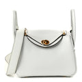 Taurillon Clemence Mini Lindy 20 Gris Platine