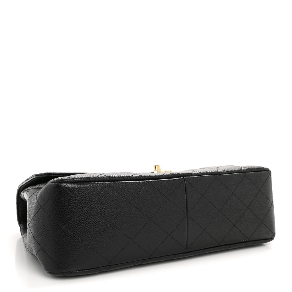 Caviar Quilted Jumbo Single Flap Black