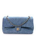 Denim Small Souplissimo Maxi Flap Blue