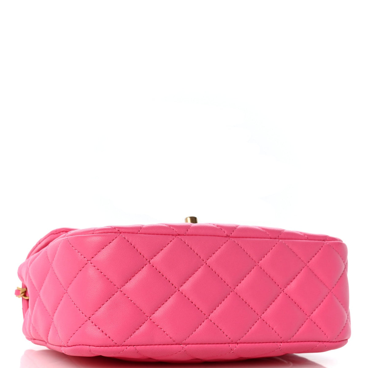 Lambskin Enamel Quilted Small Coco Hearts Flap Pink