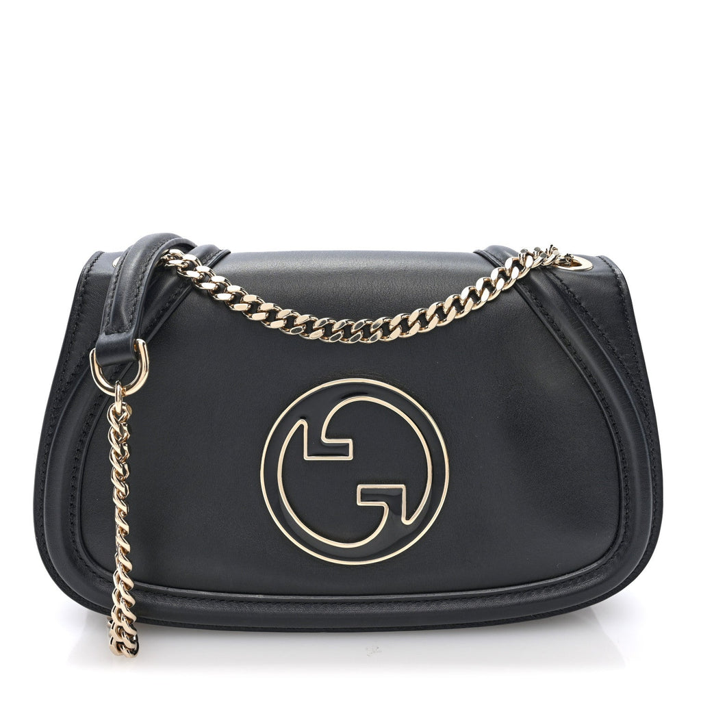Calfskin Blondie Medium Shoulder Bag Black