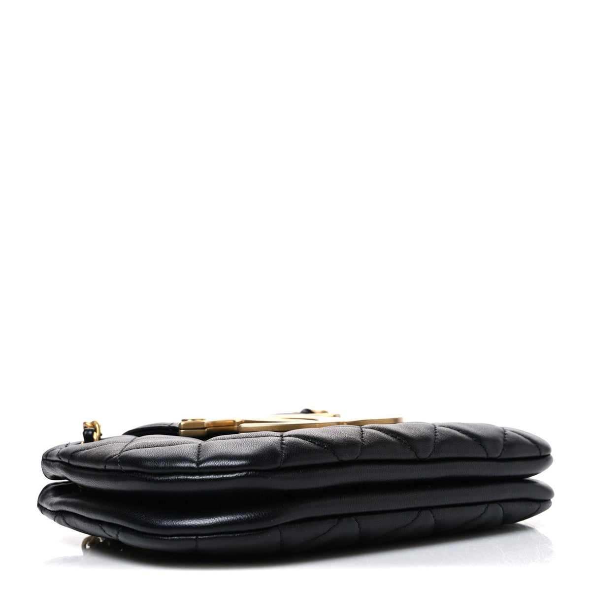 Lambskin Quilted Small Giant CC Flap Bag Black