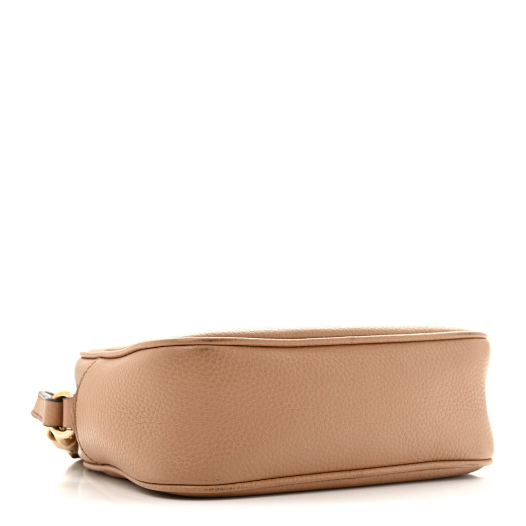 Pebbled Calfskin Small Soho Disco Bag Camelia