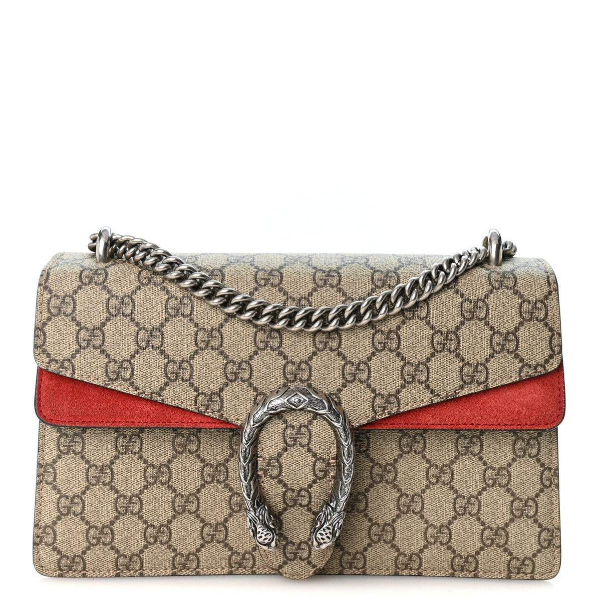 GG Supreme Monogram Small Dionysus Shoulder Bag Red