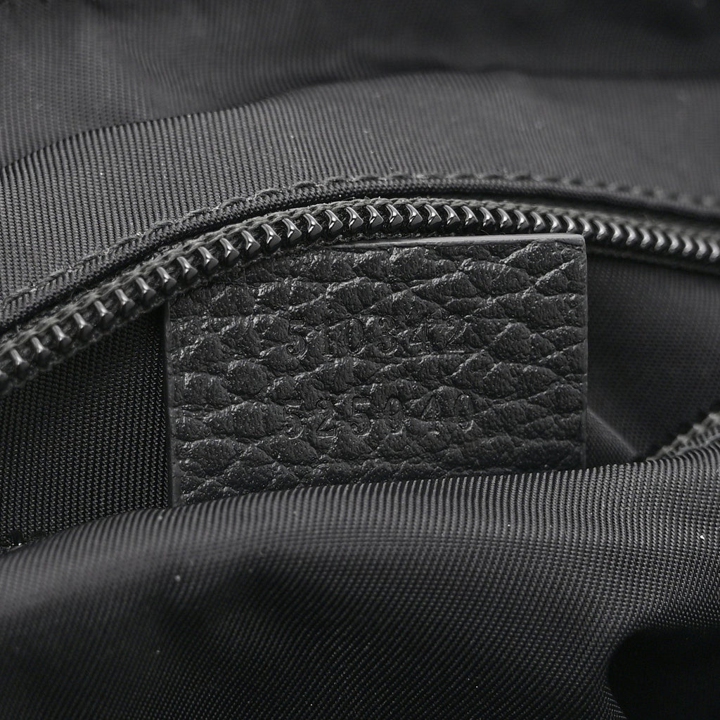 Nylon Monogram Dollar Calfskin Flat Messenger Bag Black