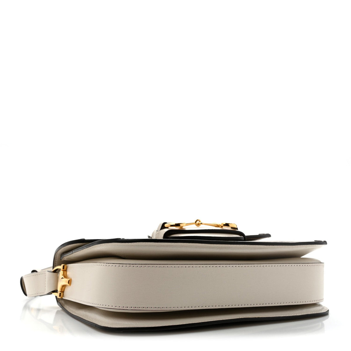 GG Supreme Monogram Horsebit 1955 Shoulder Bag Beige Mystic White