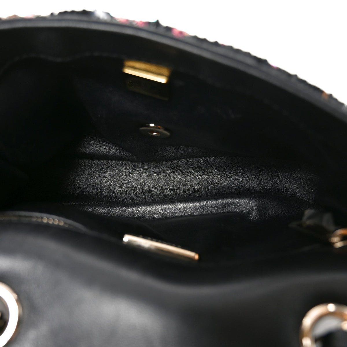 Sequin CC Small Single Flap Black Multicolor