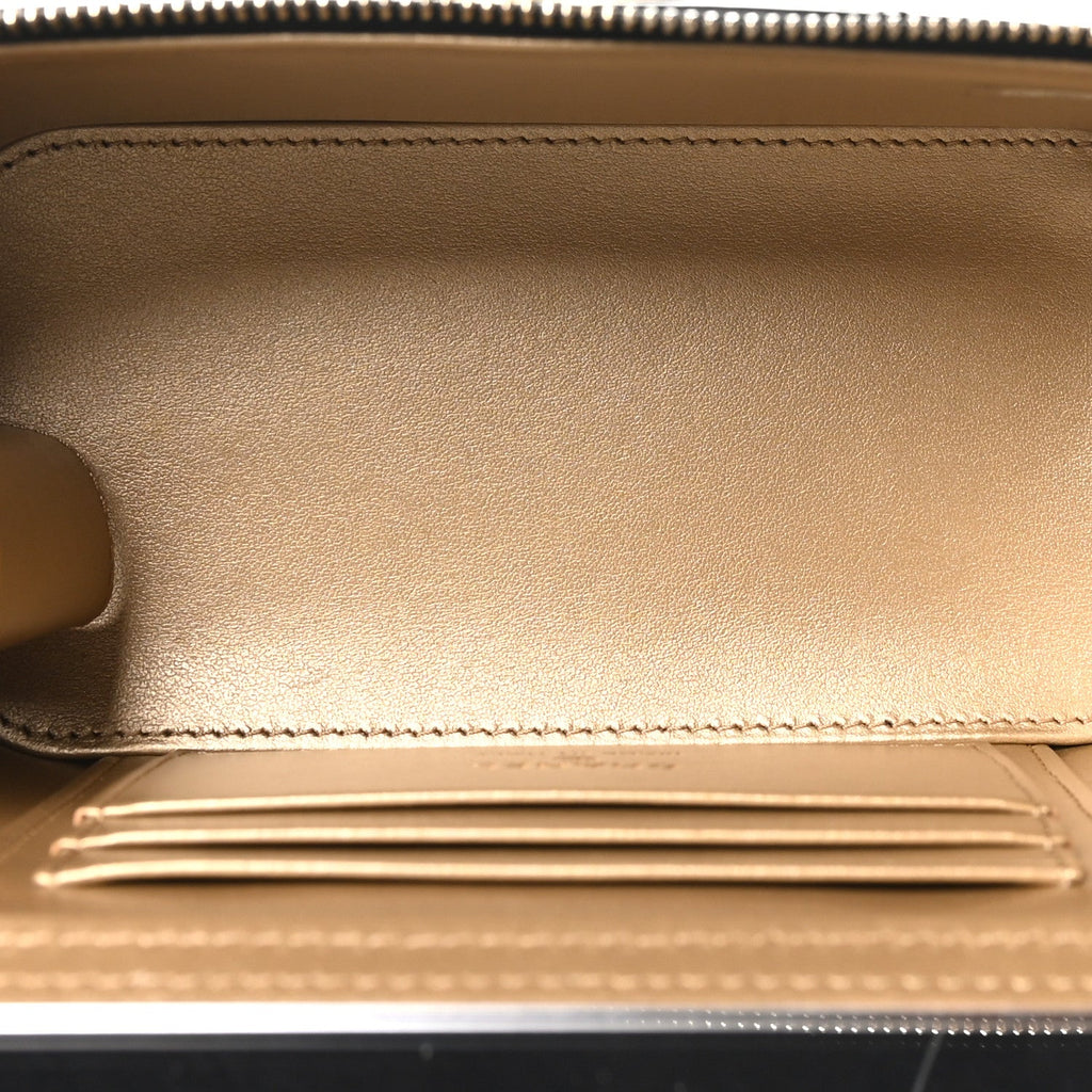 Calfskin Quilted Perfect Fit Vanity Case With Chain Black