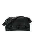 Grained Calfskin Monochrome M Downtown Shoulder Bag Black