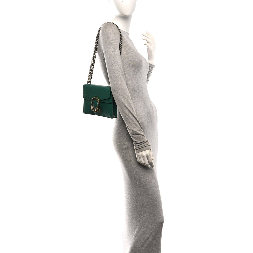 Calfskin Mini Dionysus Shoulder Bag Emerald