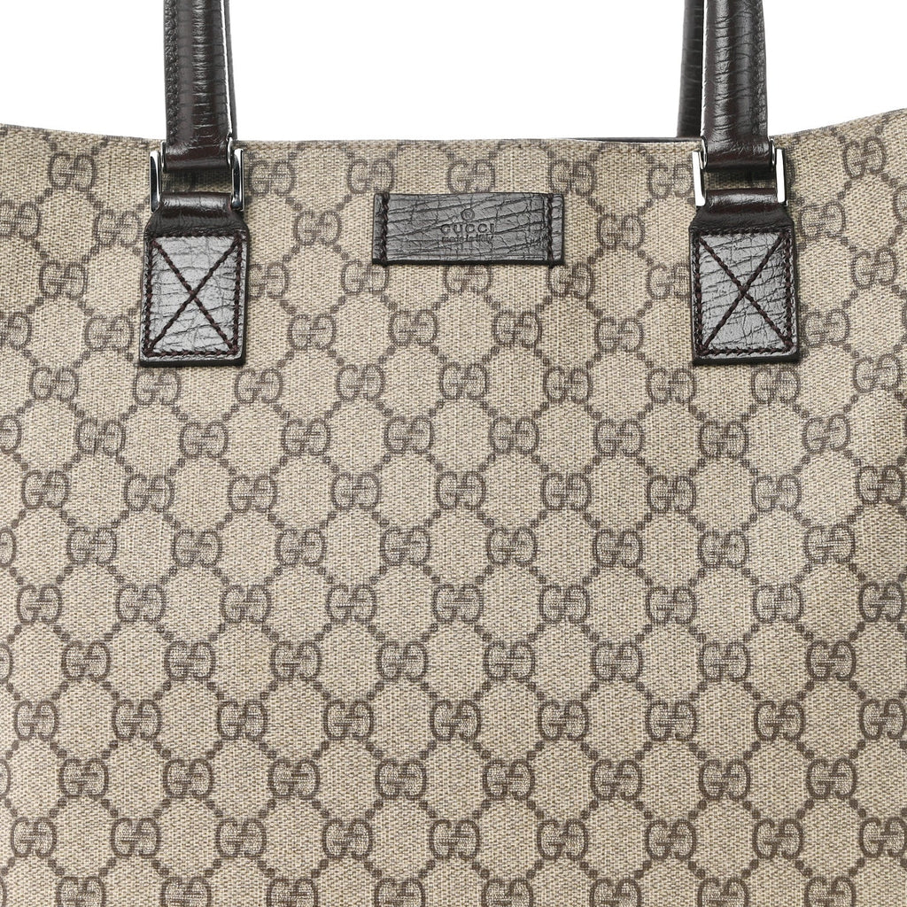 GG Plus Monogram Small Vertical Tote Dark Brown
