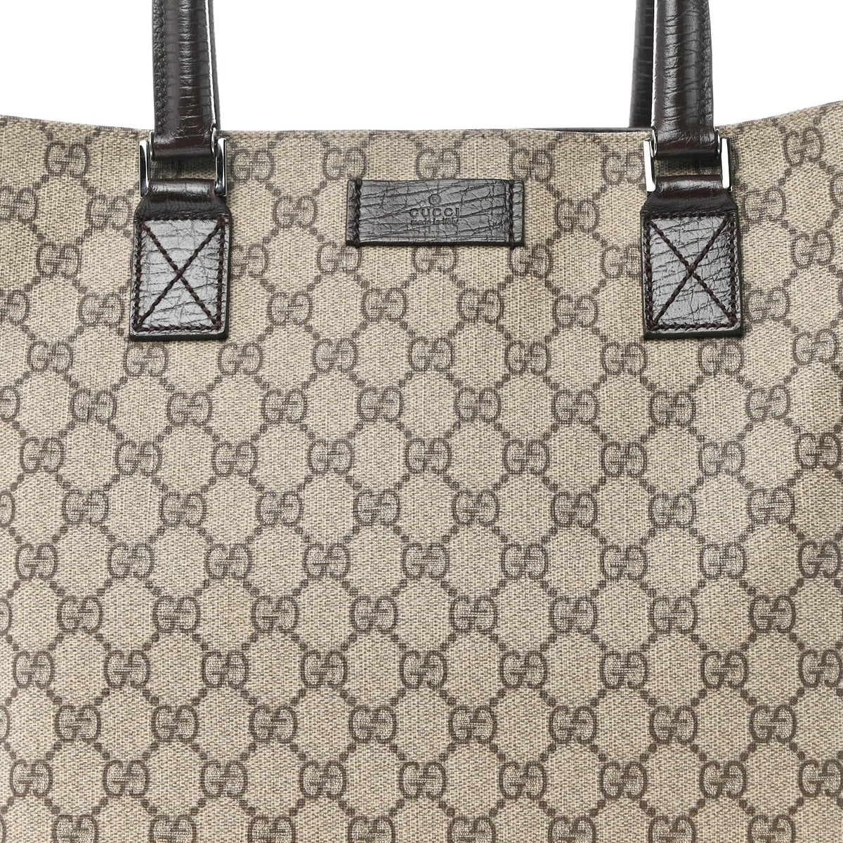 GG Plus Monogram Small Vertical Tote Dark Brown