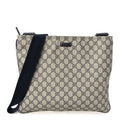 GG Plus Monogram Large Flat Messenger Bag Beige Blue