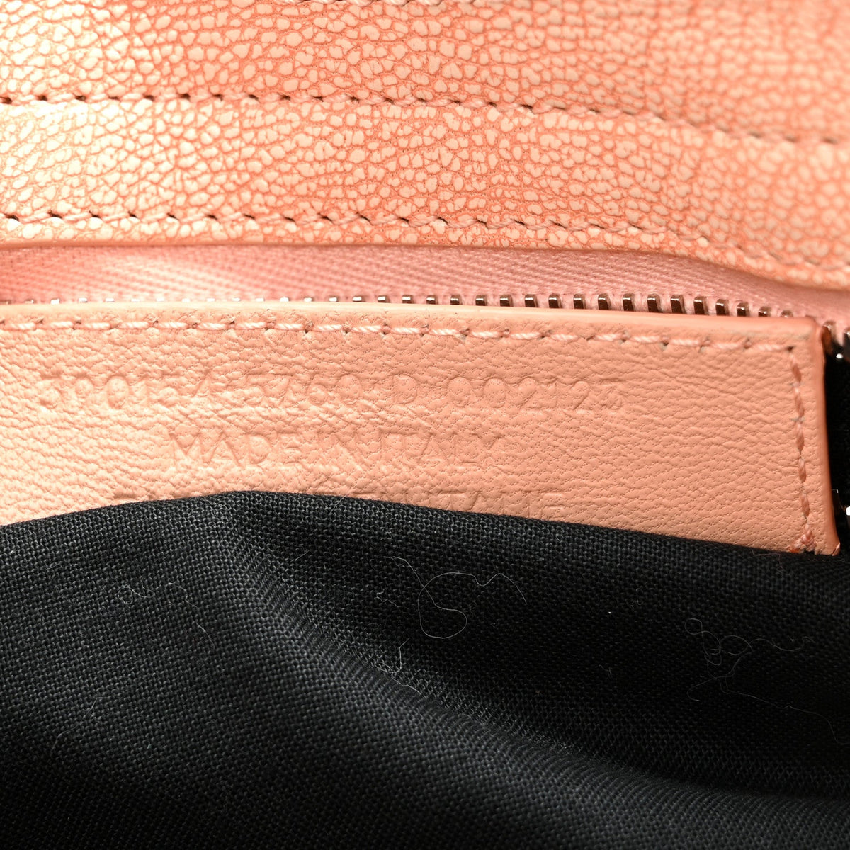 Chevre Silver Metallic Edge Hardware City Rose Peach