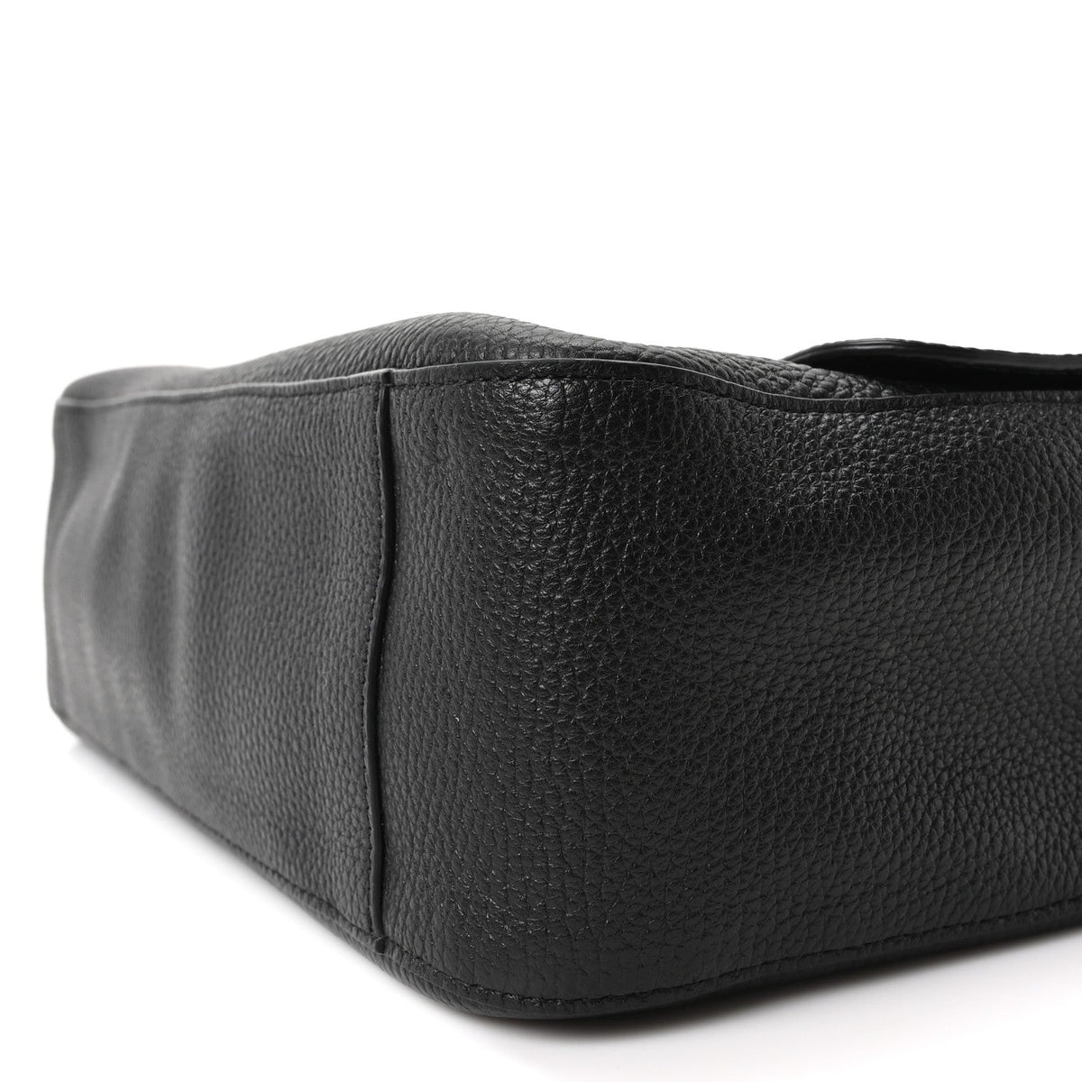 Grained Calfskin Small Souplissimo Maxi Flap Black