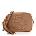 Pebbled Calfskin Small Soho Disco Bag Camelia