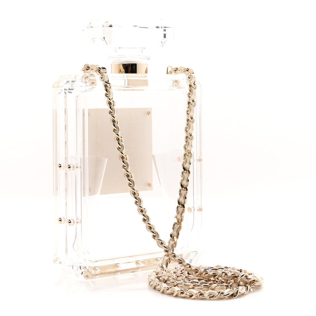 Transluscent Plexiglass Perfume Bottle Clutch