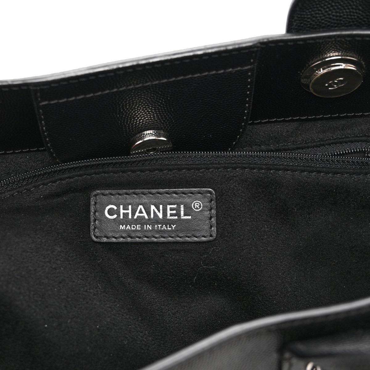 Caviar Small Studded Deauville Tote Black