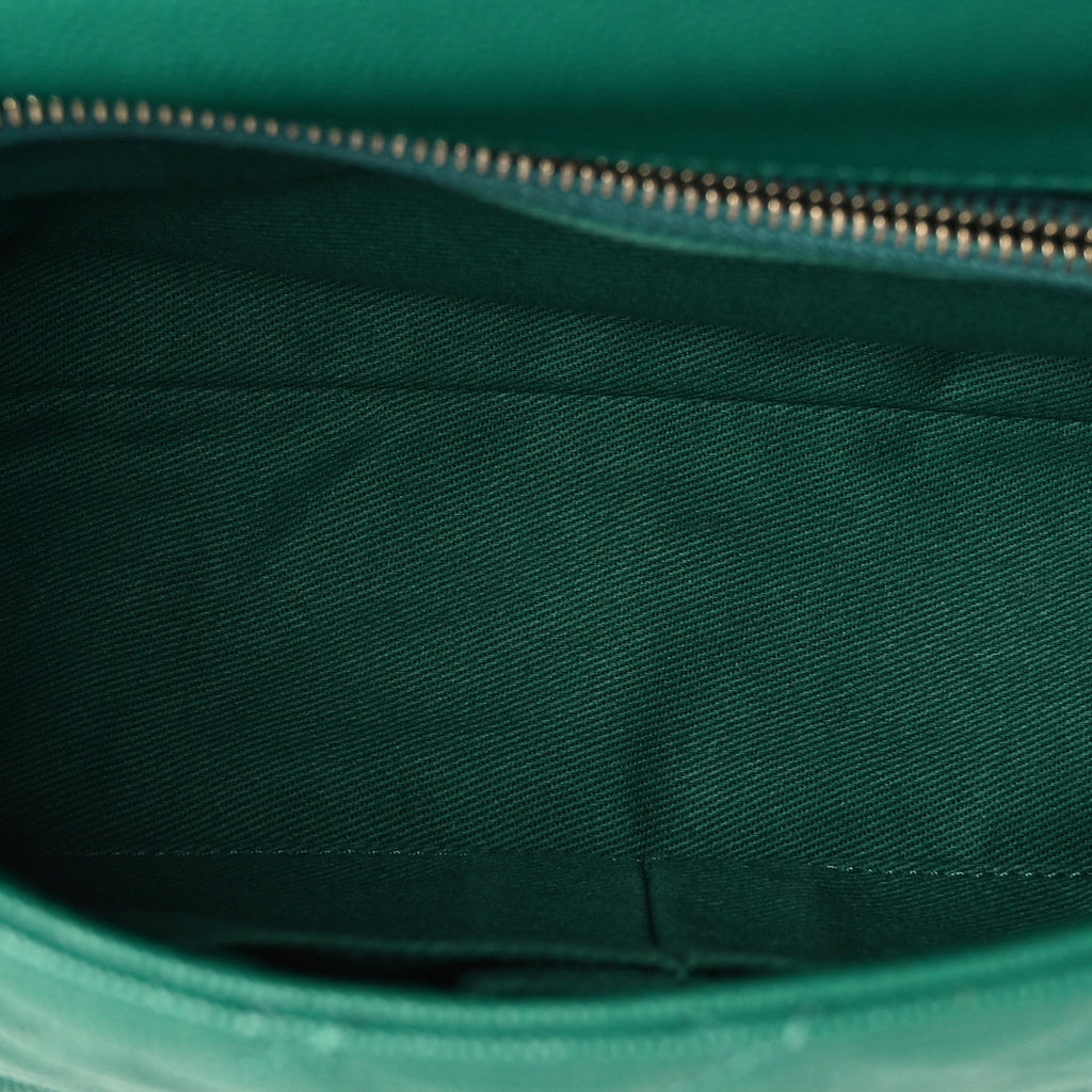 Caviar Quilted Small Coco Handle Flap Green