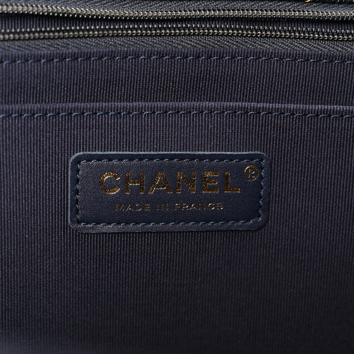 Denim Quilted XXL Travel Flap Bag Dark Blue Orange