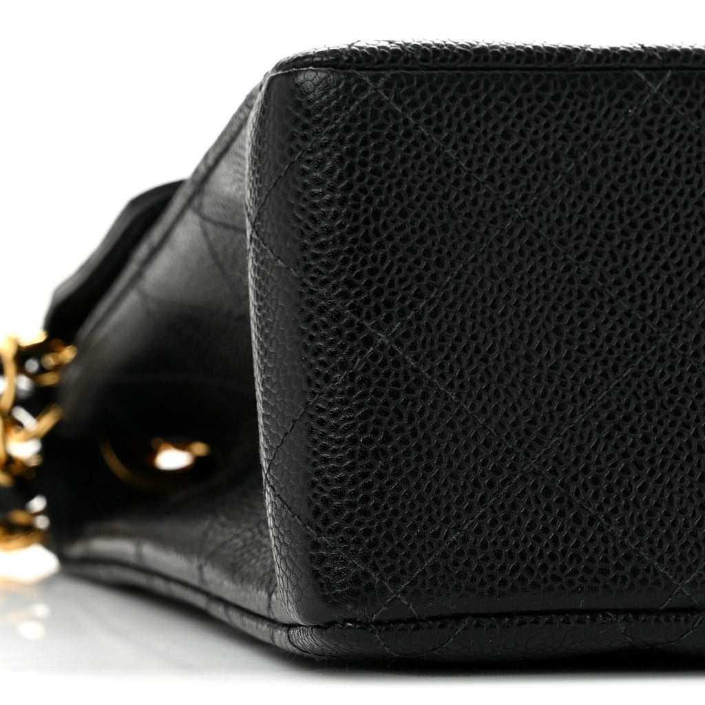 Caviar Jumbo Single Flap Black
