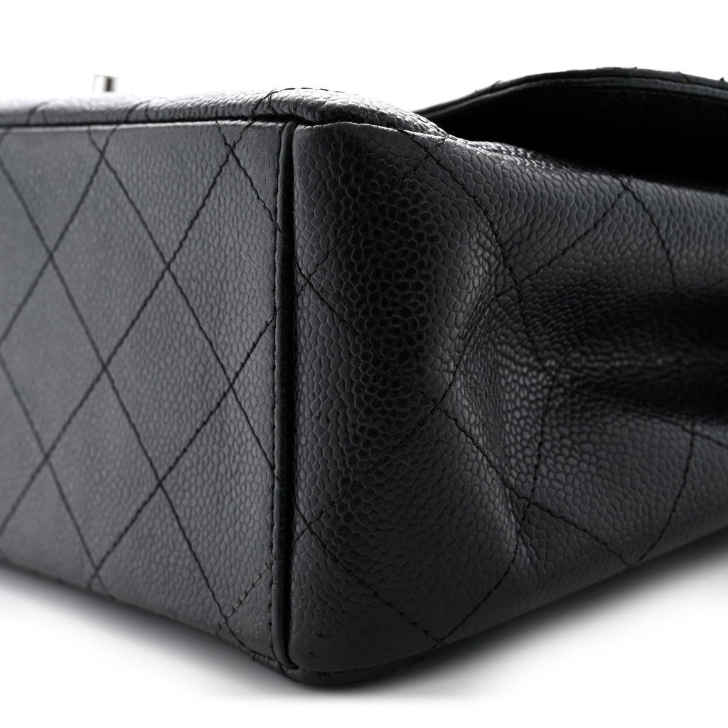 Caviar Quilted Maxi Double Flap Black