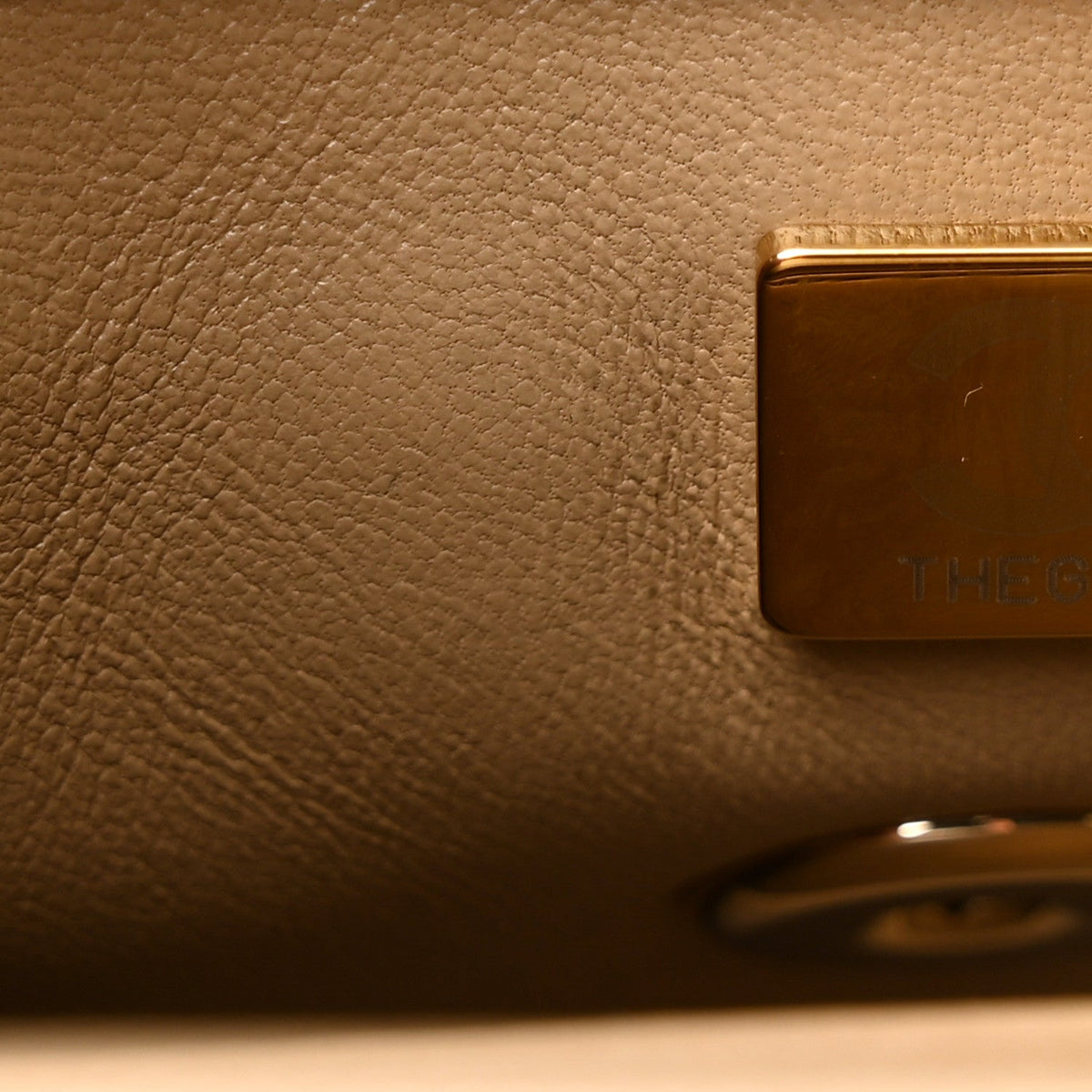 Caviar Lizard Embossed Quilted Extra Mini Coco Handle Flap Dark Beige