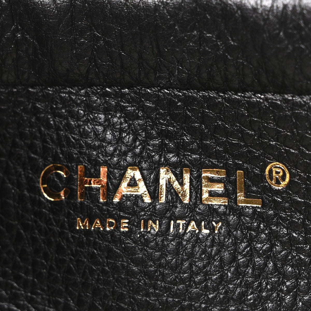 Grained Calfskin Stitched Urban Essentials Small Shopping Bag Black