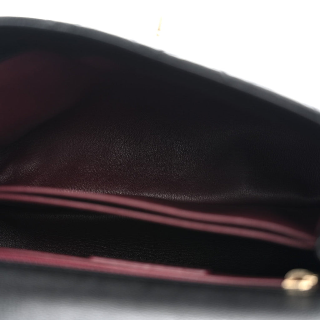 Caviar Quilted Mini Coco Handle Flap Black