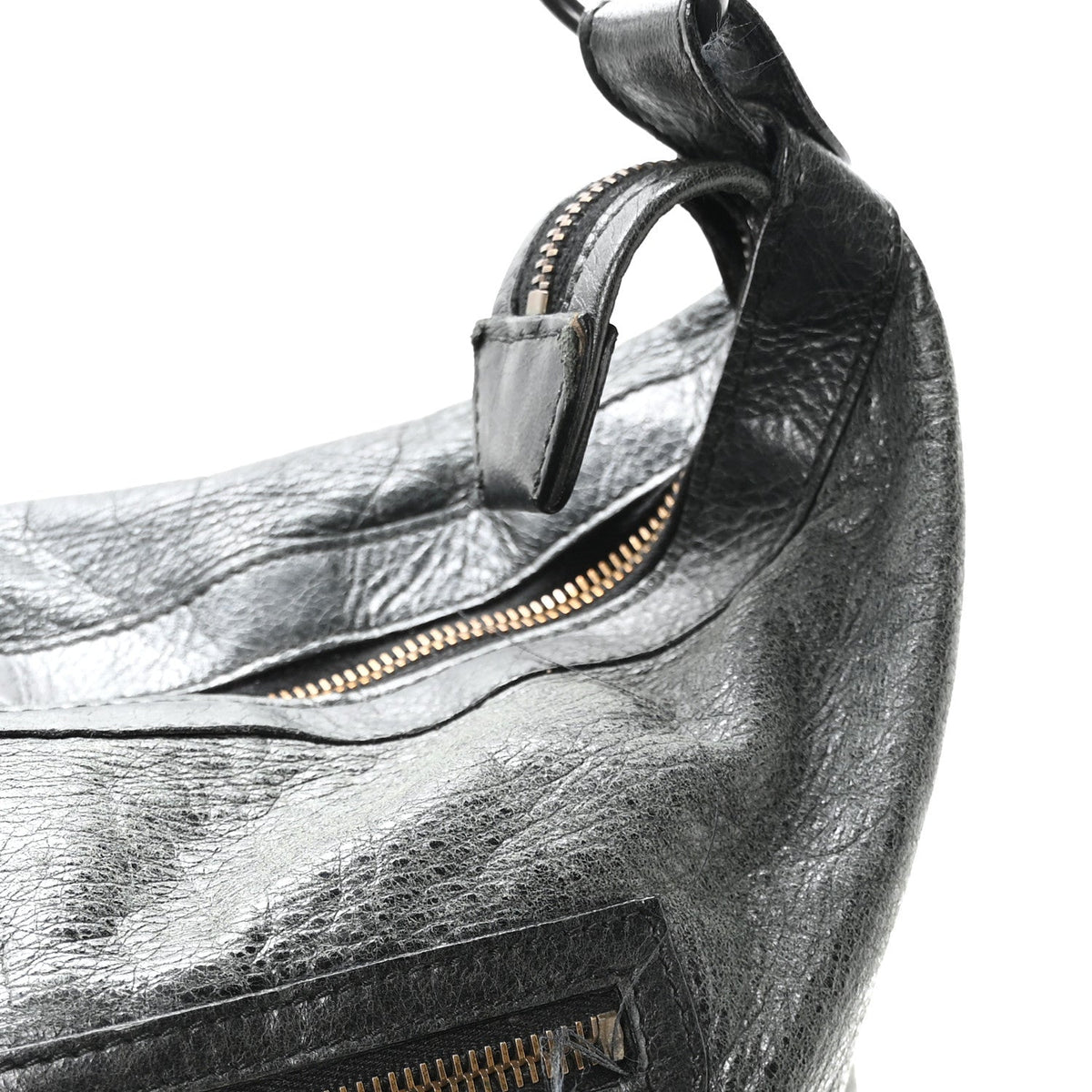 Agneau Classic Hardware Day Hobo Black