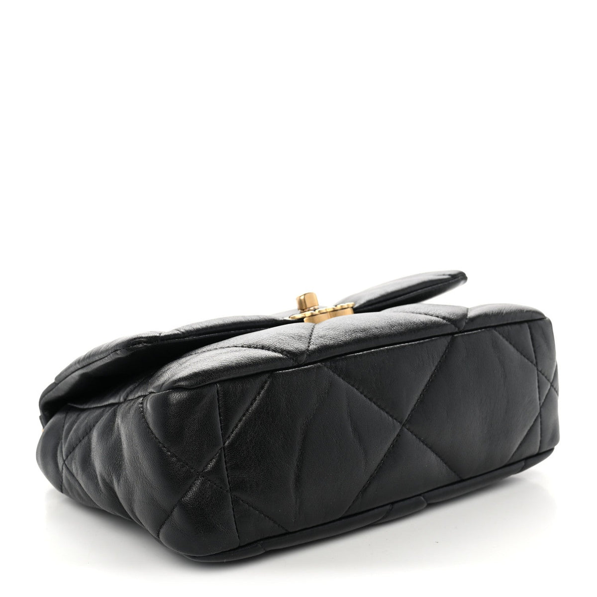 Lambskin Quilted Medium Chanel 19 Flap Black