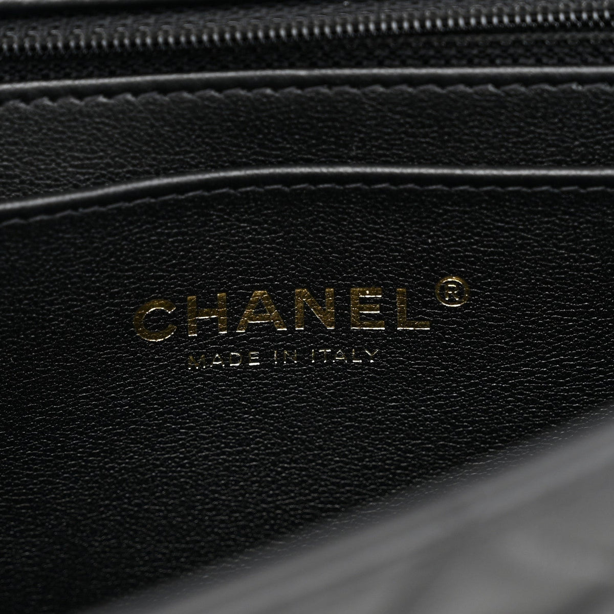 Lambskin Quilted Mini Rectangular Flap Black