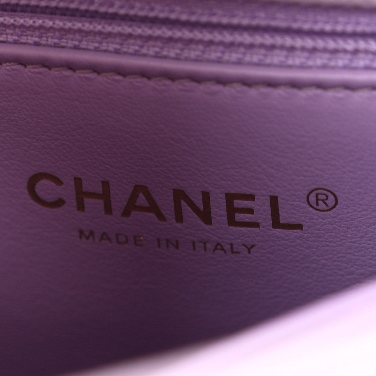 Caviar Quilted Mini Coco Handle Flap Light Purple