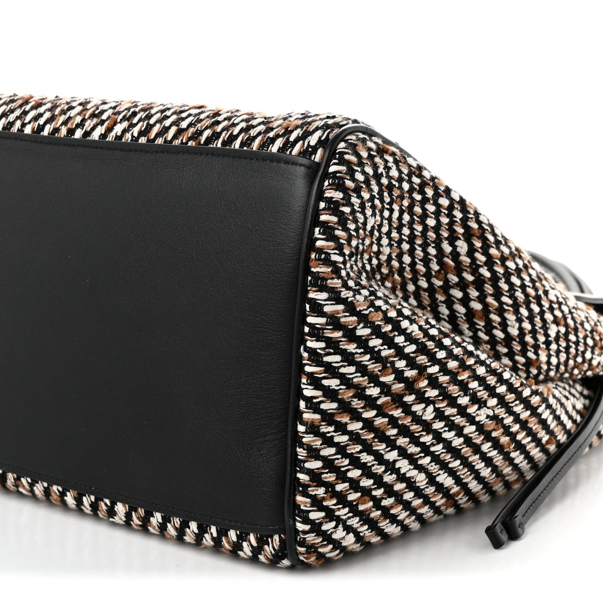 Tweed Calfskin Urban Essentials Large Shopping Bag Black Multicolor