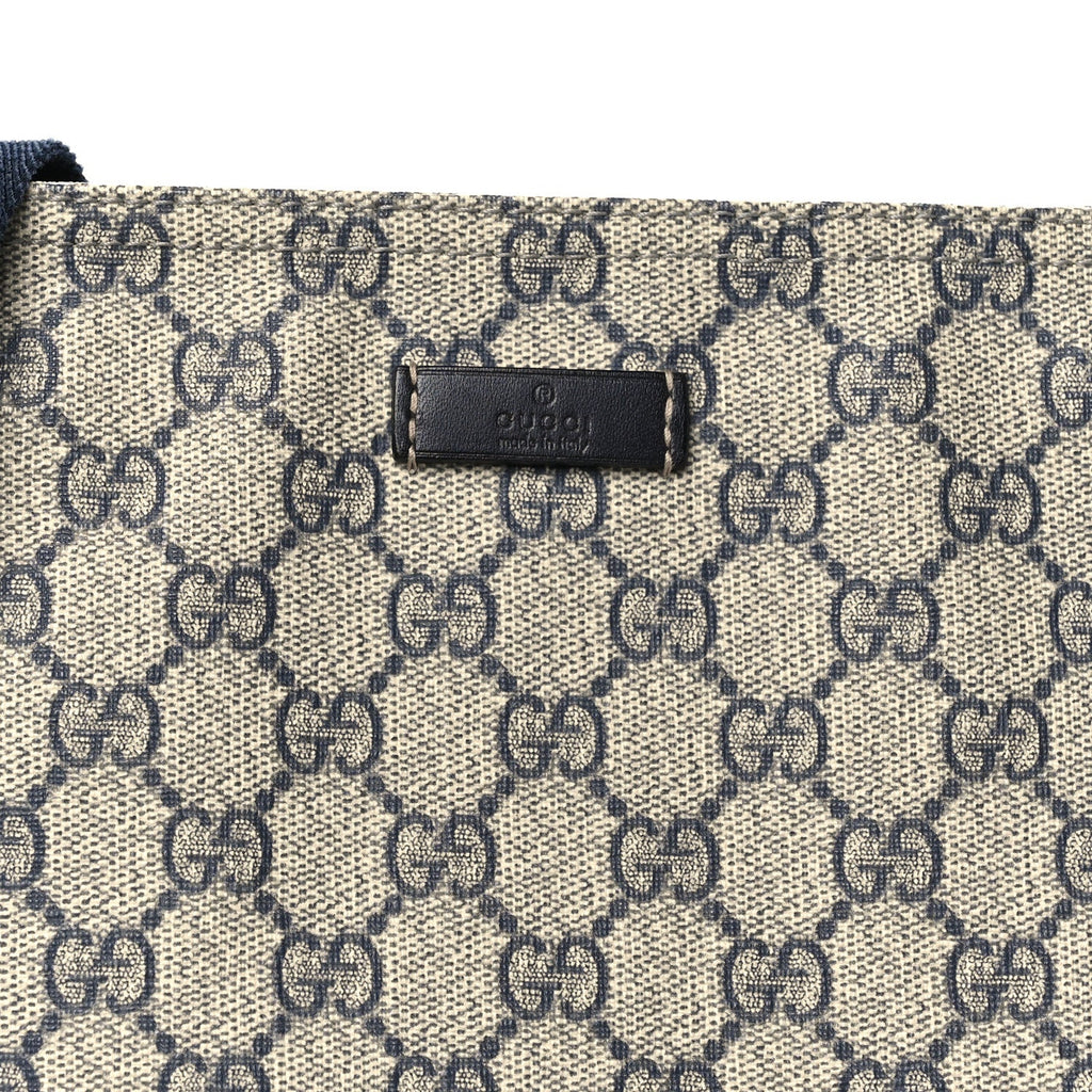 GG Plus Monogram Large Flat Messenger Bag Beige Blue