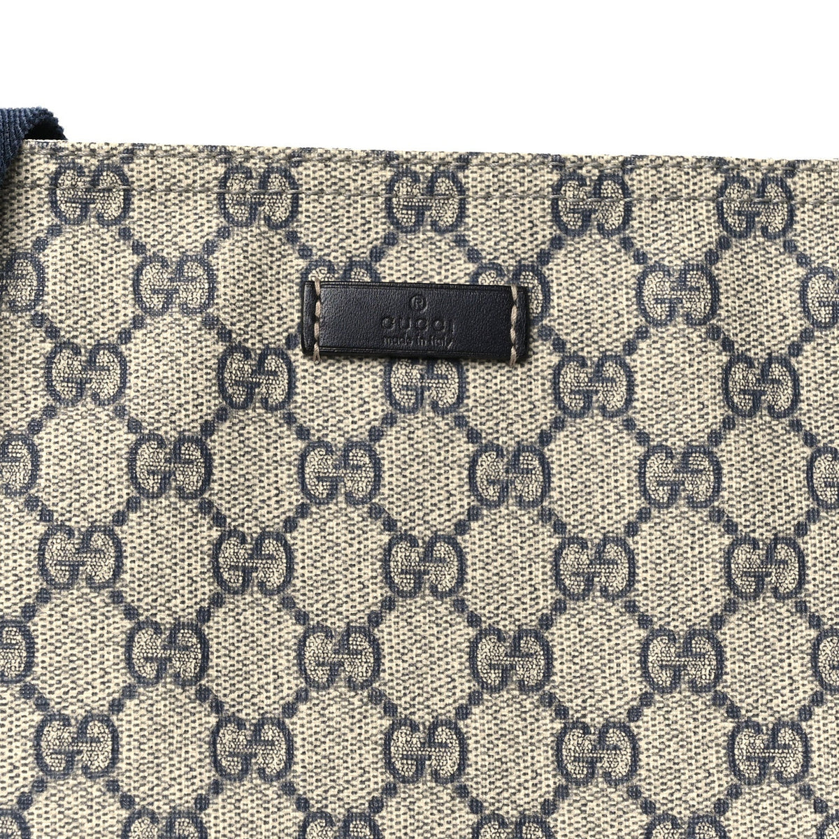 GG Plus Monogram Large Flat Messenger Bag Beige Blue