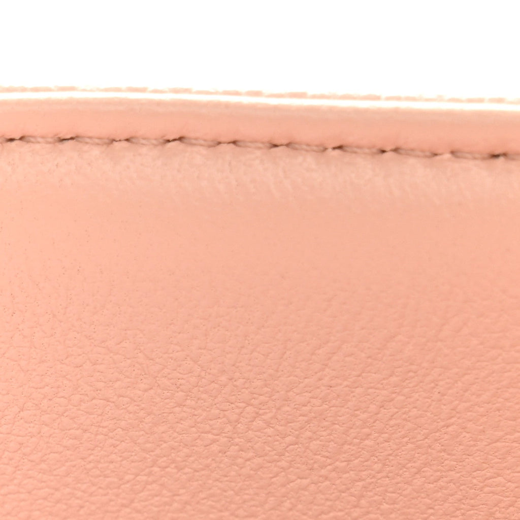 Caviar Quilted Mini Retro Twist Top Handle Flap Light Pink