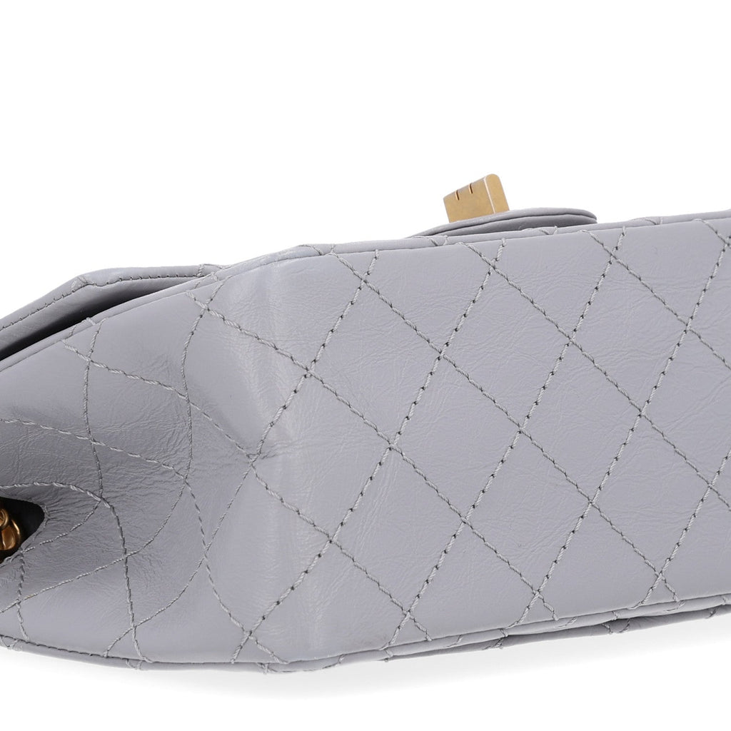 Aged Calfskin Quilted 2.55 Reissue Mini Flap Grey