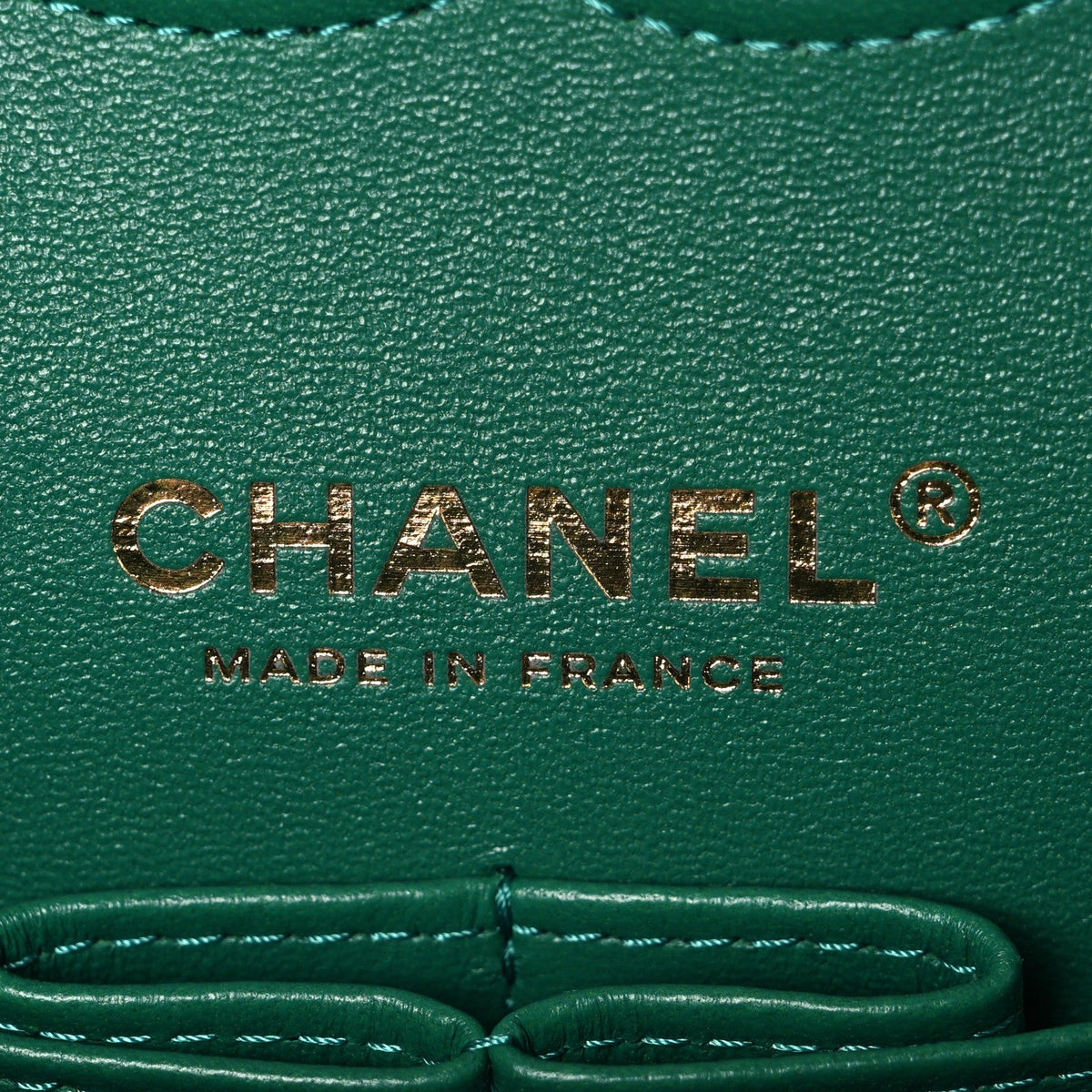 Caviar Quilted Medium Double Flap Green