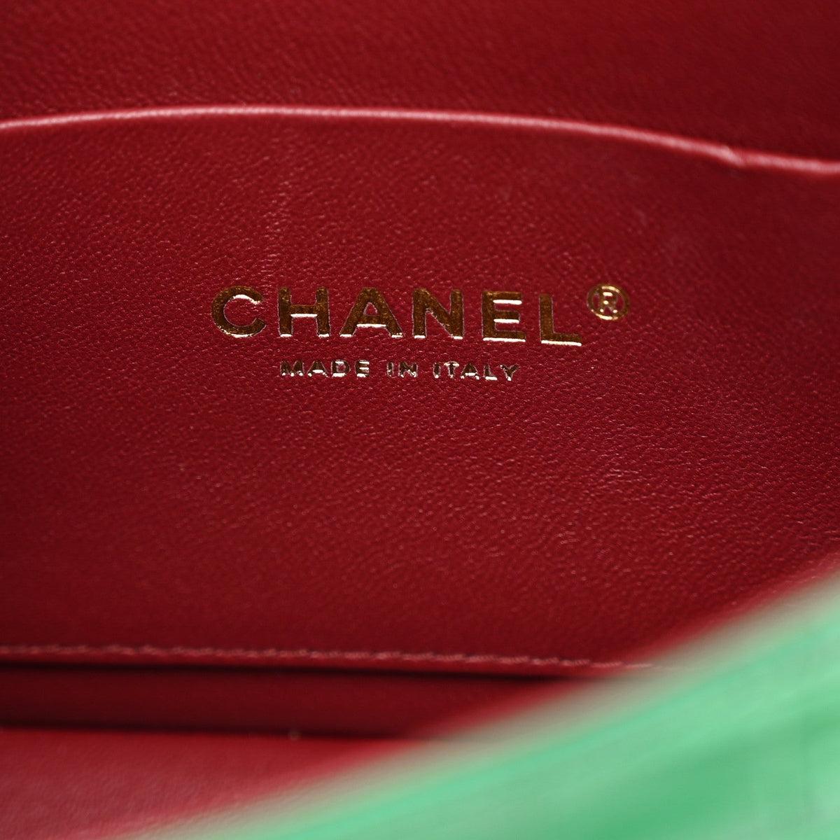 Calfskin Crocodile Embossed Turn Around Mini Flap Emerald