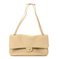 Grained Calfskin Small Souplissimo Maxi Flap Beige