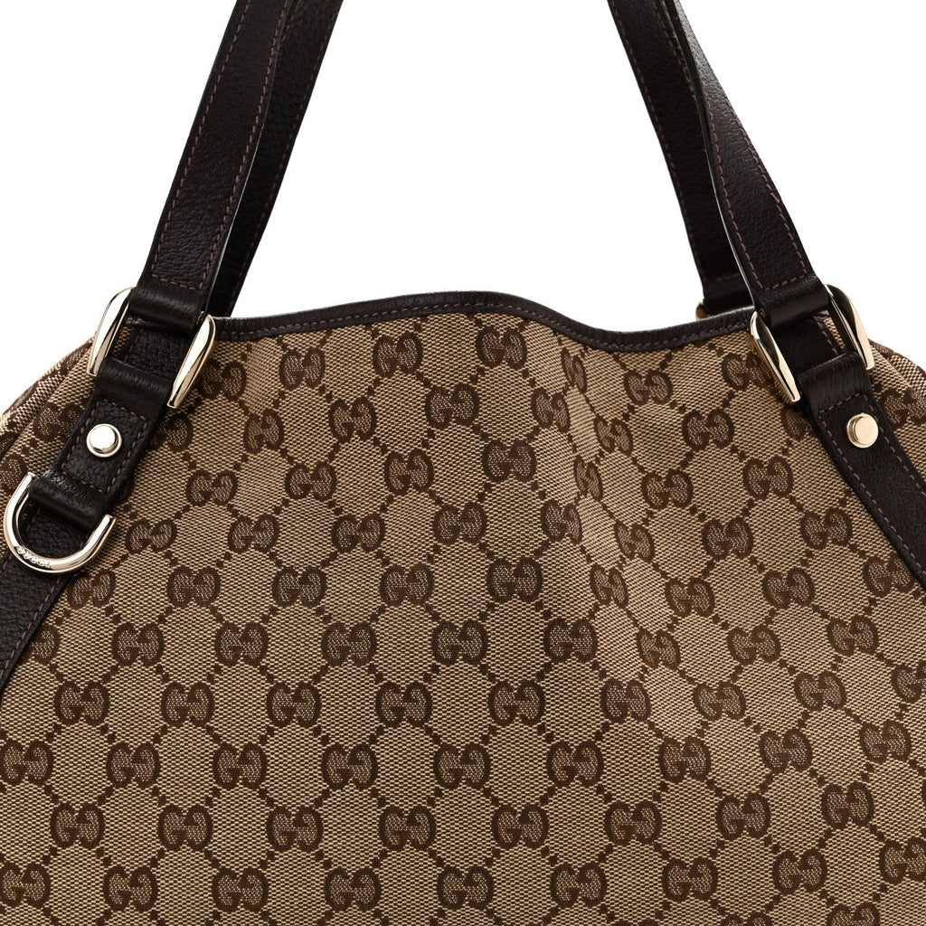 Monogram Medium Abbey Shoulder Bag Dark Brown