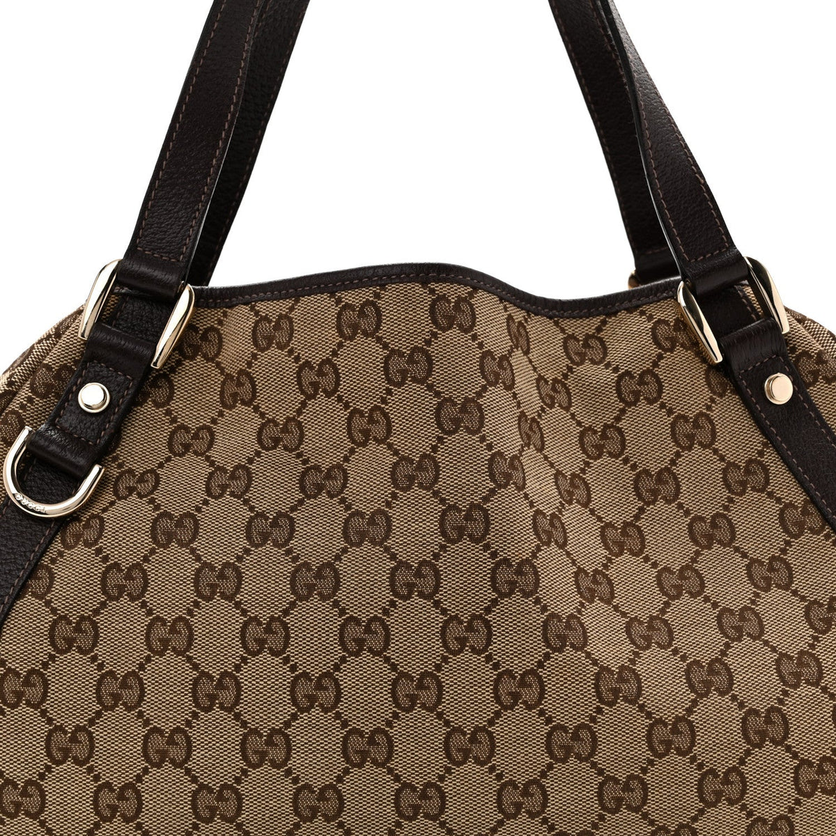 Monogram Medium Abbey Shoulder Bag Dark Brown