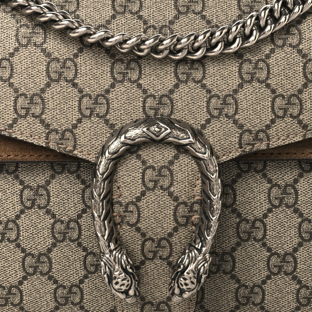 GG Supreme Monogram Small Dionysus Shoulder Bag Taupe